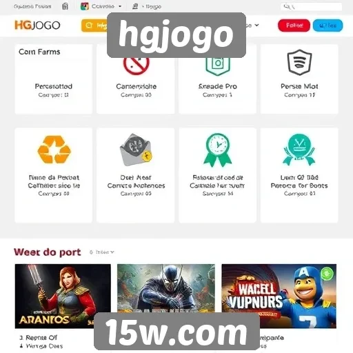 Recursos de navegação do site hgjogo